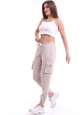 Win Moda Linen Trousers Cargo Pocket  - Image 5