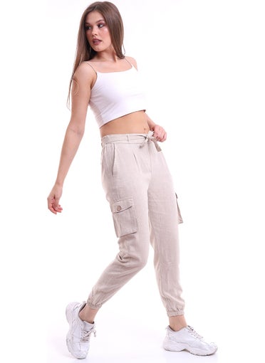 Win Moda Linen Trousers Cargo Pocket  - Image 3