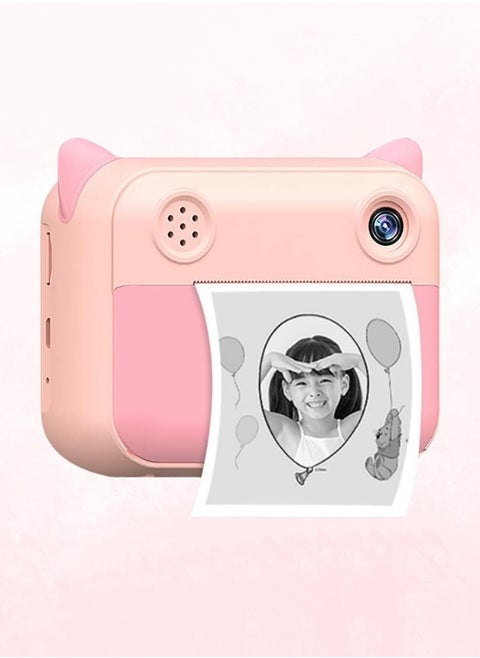 Instant Print Camera for Kids – 48MP, 2.4” IPS Screen, Ink-Free Thermal Printing, Includes 3 Rolls of Paper & Up to 32G Memory Card