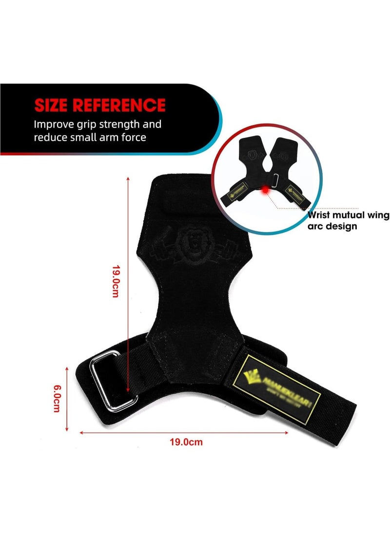 Luckam Weight Lifting Wrist Straps, Weightlifting Wrist Straps with Cushion Wrist Loop, Leather Weight Lifting Wrist Straps for Weightlifting and Workout, Lifting Grips Hand Straps for Men and Women - Image 5