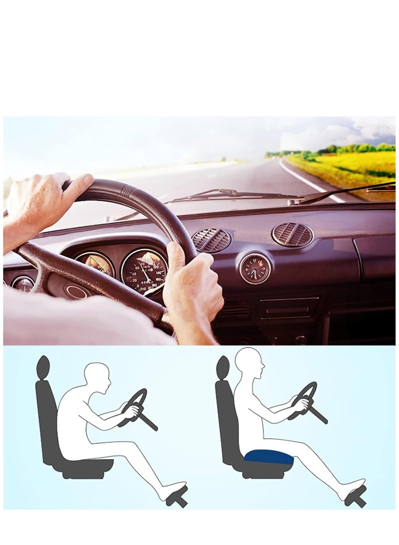 Zikra Orthopedic Seat Cushions for Office Chairs, Memory Foam Posture Cushion Portable Breathable Mesh, Car Seat Cushion, Butt Pillow, Sciatica Back Coccyx Tailbone Pain Relief, Non-Slip Chair Pad (Black) - Image 2