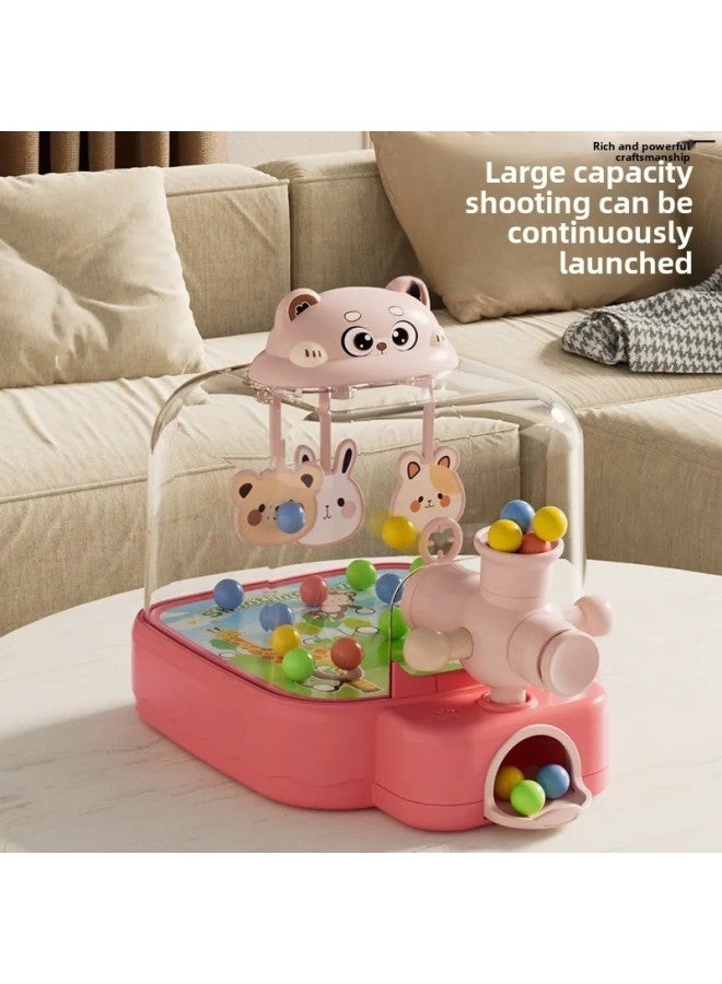 2025 Electric Pinball Machine Shooting Game Machine Beading Concentration Parent-child Children's Toys Boys And Girls-Color:Hand-eye Coordination | Puzzle And Fun | Abs Material-Specification:Tropical Orange丨cute Bear Pinball Machine [12 Marbles + Exquisite Pinball Machine] - Image 5