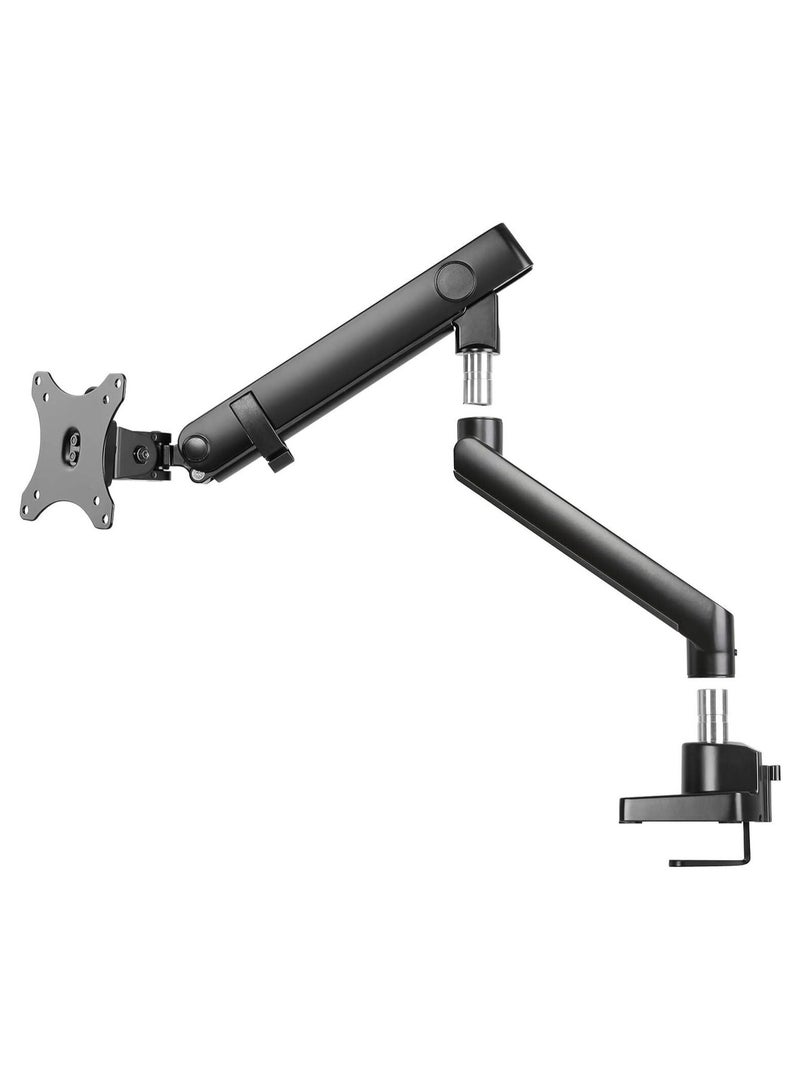 سيلفر ستون ذراع شاشة ARM13 أحادية، تصميم زنبركي ميكانيكي، ارتفاع وإمالة قابلان للتعديل، متوافق مع معايير VESA 75/100 مم، يدعم شاشات حتى 32 بوصة / 9 كجم، حامل مكتب بمشبك وحلقة تثبيت، إدارة الكابلات، أسود | SST-ARM13 - Image 1
