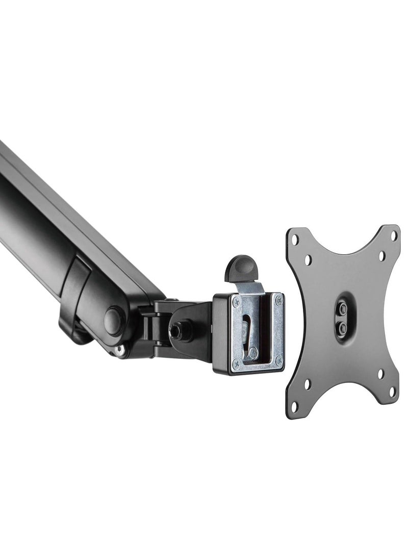 سيلفر ستون ذراع شاشة ARM13 أحادية، تصميم زنبركي ميكانيكي، ارتفاع وإمالة قابلان للتعديل، متوافق مع معايير VESA 75/100 مم، يدعم شاشات حتى 32 بوصة / 9 كجم، حامل مكتب بمشبك وحلقة تثبيت، إدارة الكابلات، أسود | SST-ARM13 - Image 4