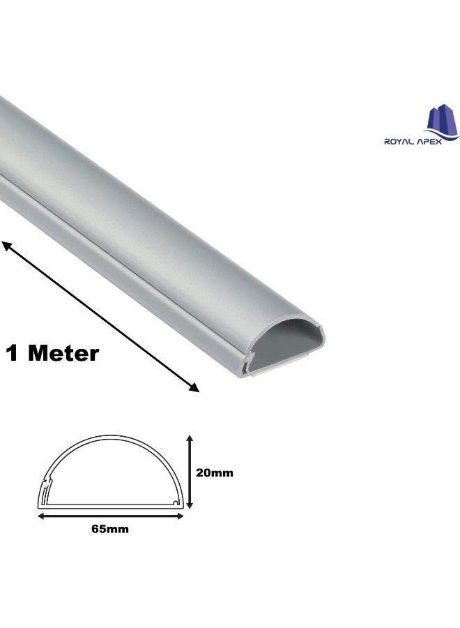 Royal Apex 1 Meter Pvc Floor Trunking With Self Adhesive Red Sticker Wall Cord Cover Cable Concealer On-Wall Wire Cover Paintable Cable Management Pack Of 2 - Image 2