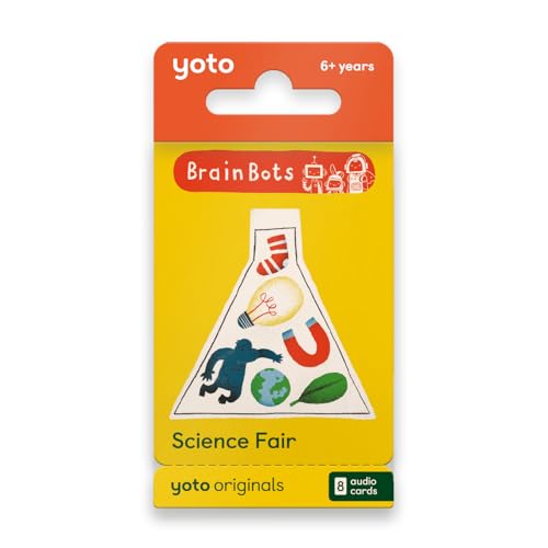 YOTO BrainBots Science Fair - 8 Kids Audiobook Cards for Use with Player & Mini All-in-1 Audio Player, Educational Screen-Free Listening with Fun Stories for Learning & Interactive Quizzes, Ages 6+ - Image 1