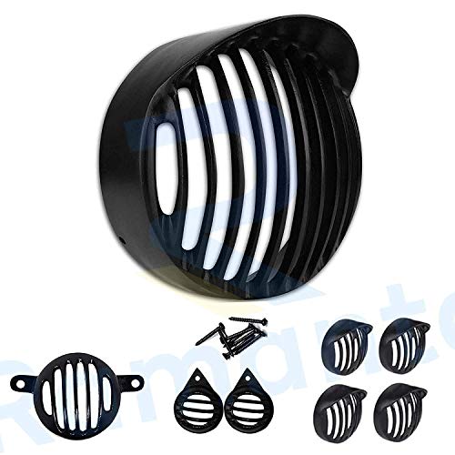 Ramanta Bullet Grill Set CNC Metal Complete Headlight, Taillight, Indicators Grills Set Jali Cover Set Compatible Only with Bullet Classic BS4/BS6 with 350/500 CC (Fit Model Year Till 2021, Set of 8) - Image 1