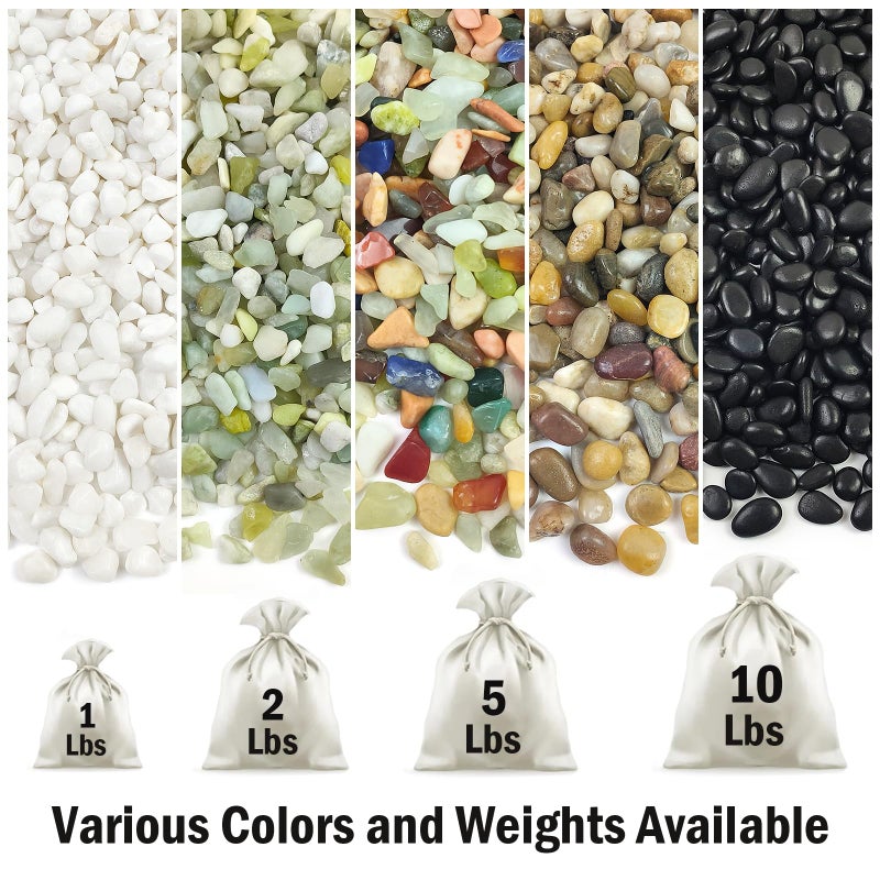 FANTIAN Jade Pebbles for Indoor Plants,1/4 Inch (3-6 MM) Polished Green Pea Gravel Small Rocks for Plants, Succulents, Cactus, Vases, Terrarium - Image 3
