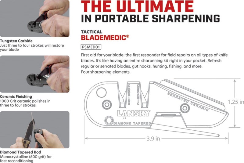 Lansky Lanksy Blademedic 4-in-1 Knife Sharpener - PS-MED01 - Image 3