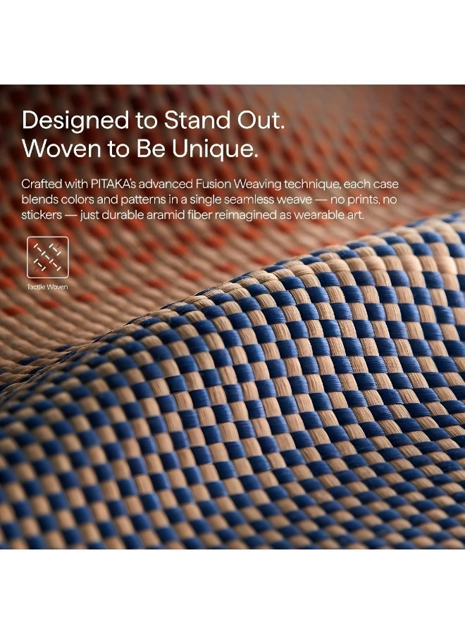 جراب مغناطيسي لهاتف iPhone 17 Pro Max، متوافق مع MagSafe، جراب بسيط فائق النحافة وخفيف الوزن مع إحساس باللمس بدون غطاء، مصنوع من ألياف الأراميد 1500D (غروب الشمس) - Image 3