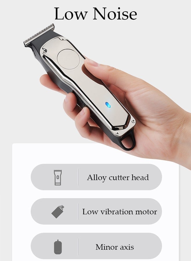 DUNISO Smart Hair Clippers Electric with 5 Kinds of Positioning Combs Turbo Motor Hair Cutting Kit Pro Mens Clippers, Cordless Rechargeable Hair Trimmer Set Professional Barbers Grooming Kit - Image 5