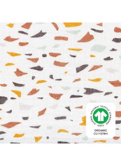 babyletto Babyletto 100% Organic Cotton Crib Sheet, GOTS-Certified, Fitted 360°, Ultra-Soft and Breathable Muslin - Terrazzo  - Image 4