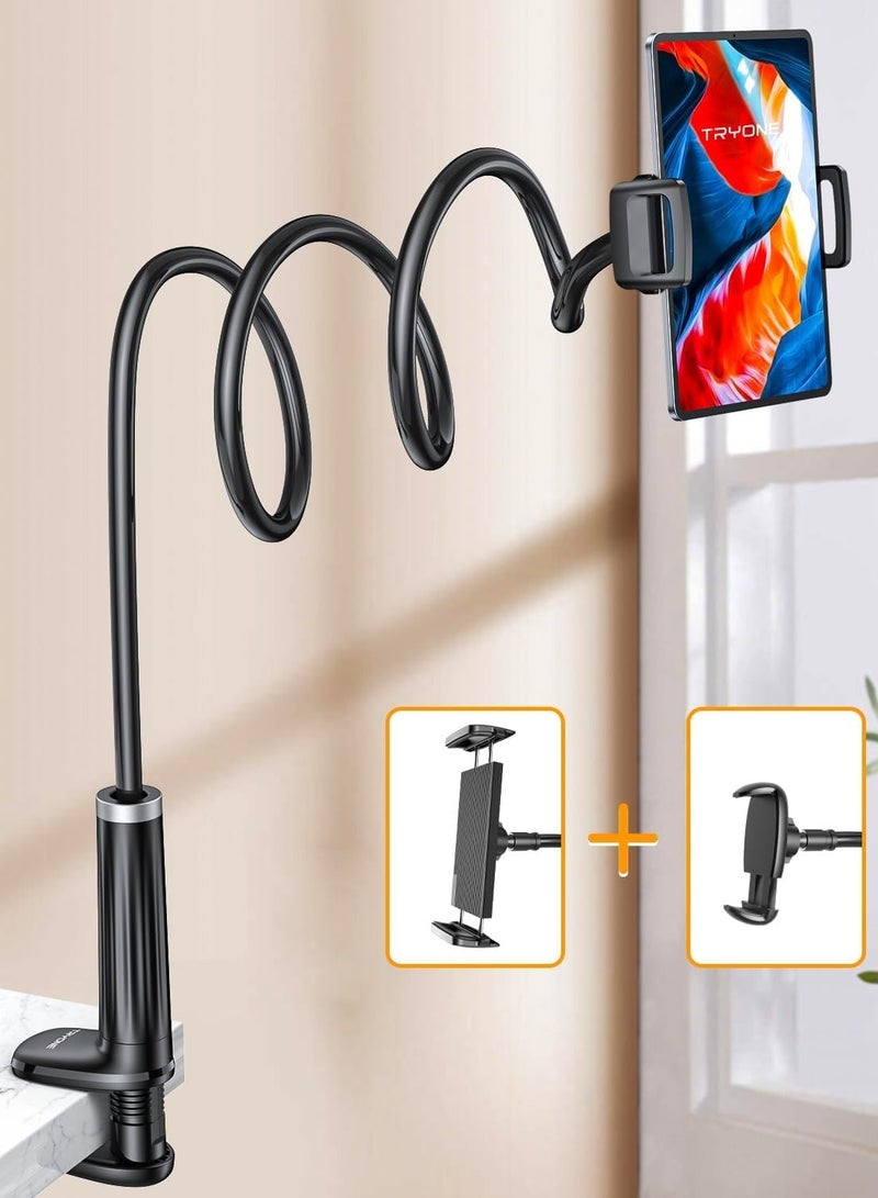 ELFSA 360° Rotating Mobile Phone and Tablet Holder with Spiral Base Lazy Stand for Bedside Use Everyday Wear and Home Office - Image 1
