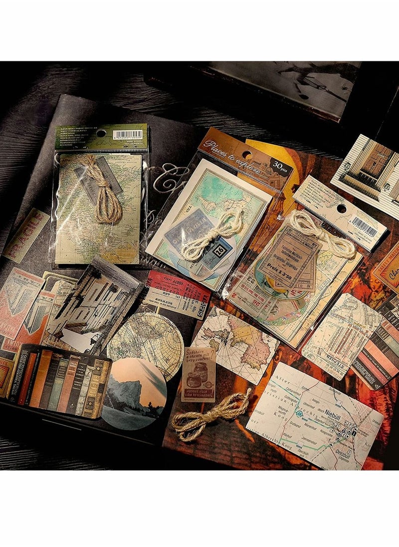 SYOSI Journal Stickers Vintage Scrapbook Stickers 120 Piece Antique Stickers Parchment Old Retro Scrapbooking Paper for Art Journaling DIY Crafts Bullet Journals Planners Scrapbooking Supplies  - Image 3