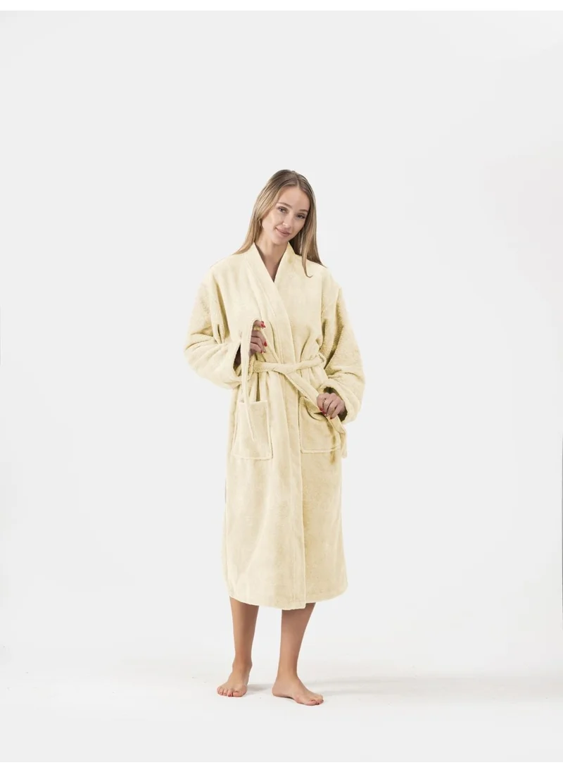 Ender Home Bathrobe Shalyaka Model Two Pockets Belted Triga Bathrobe