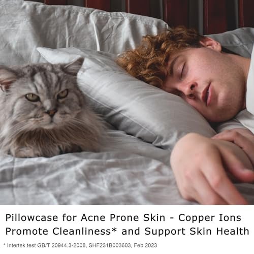 JOMO Anti Acne Pillowcase - King Size 36x20, Beige, Envelope Style - Oeko-TEX Certified - 75% Viscose Derived from Bamboo, 25% Modal for Smooth, Breathable, Moisture-Wicking Quality - Image 2