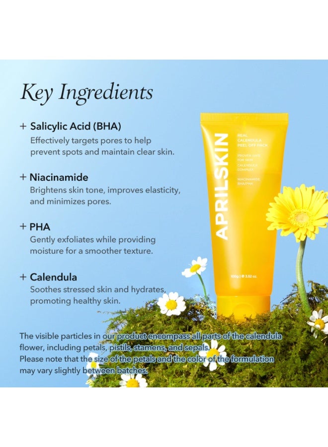 APRILSKIN Máscara facial con infusión de flores de caléndula, 3.52 onzas líquidas, PHA, BHA y niacinamida exfolia suavemente, elimina las impurezas, mejora el tono de piel desigual y minimiza los - Image 4