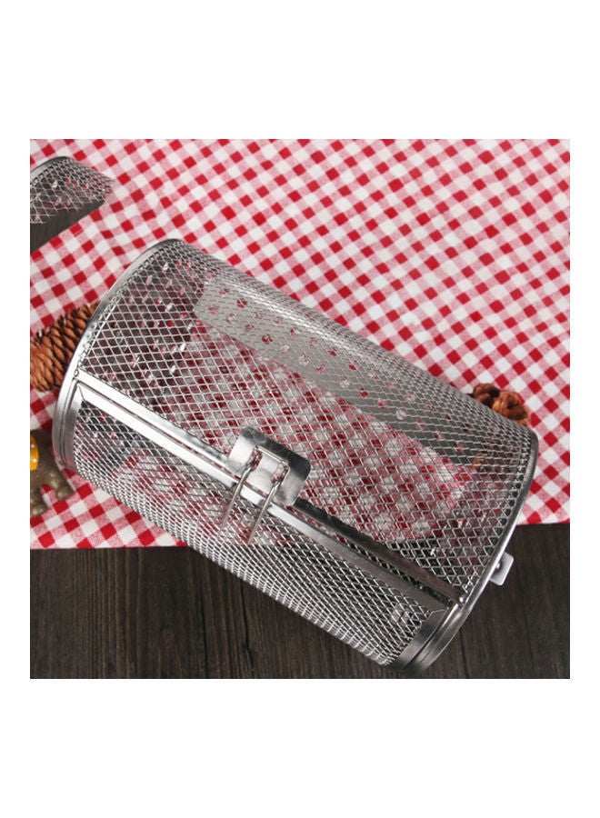 NIBEMINENT Electric Oven Universal Stainless Steel Rotation Roast Cage Silver  - Image 4