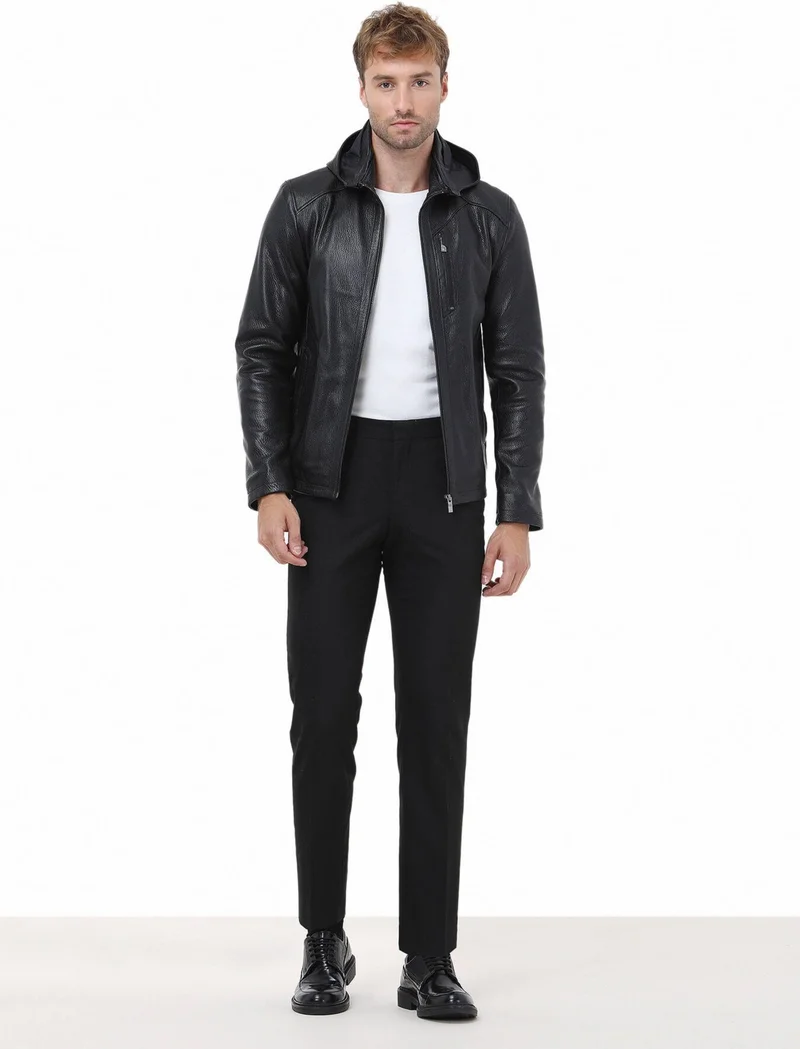 كيب Black Plain Woven Fitted Fit Classic Trousers