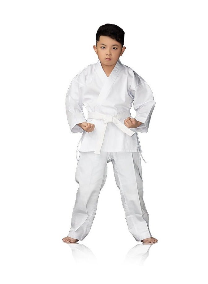 Generic Karate Uniform White Set Jacket Pant and Belt - Image 3
