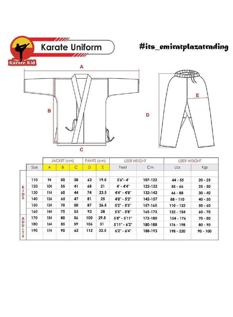 Generic Karate Uniform White Set Jacket Pant and Belt - Image 4