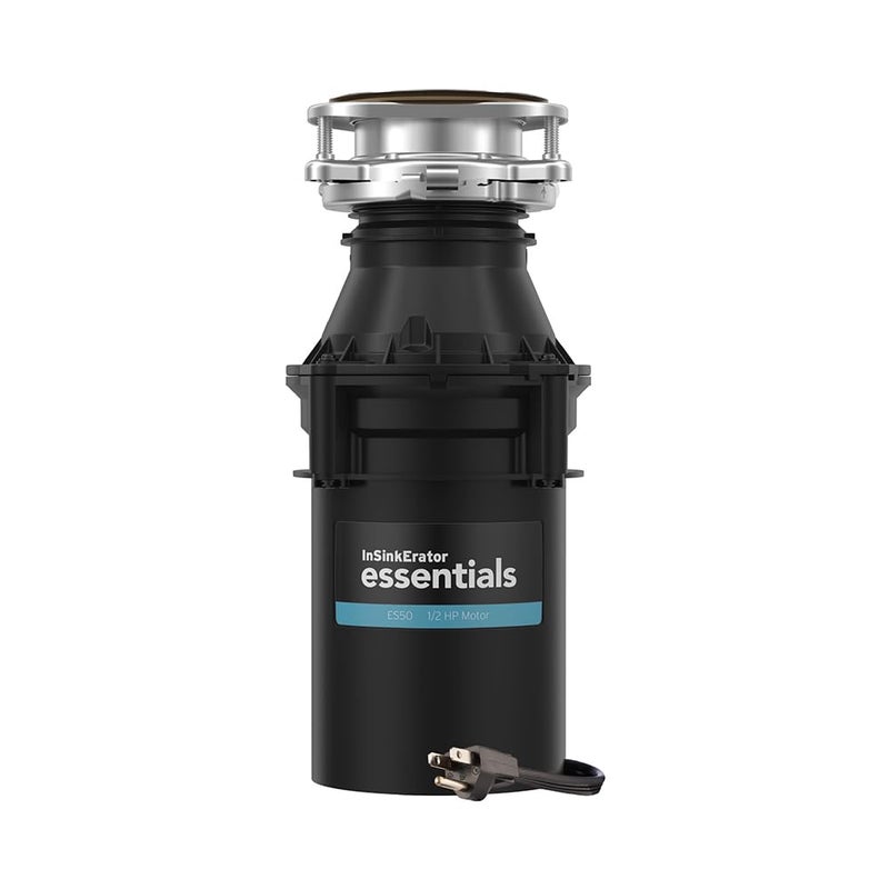 InSinkErator Essentials ES50 Kitchen Garbage Disposal with Power Cord, 1/2 HP Motor Continuous Feed Food Waste Disposer, ES50 W/C - Image 1