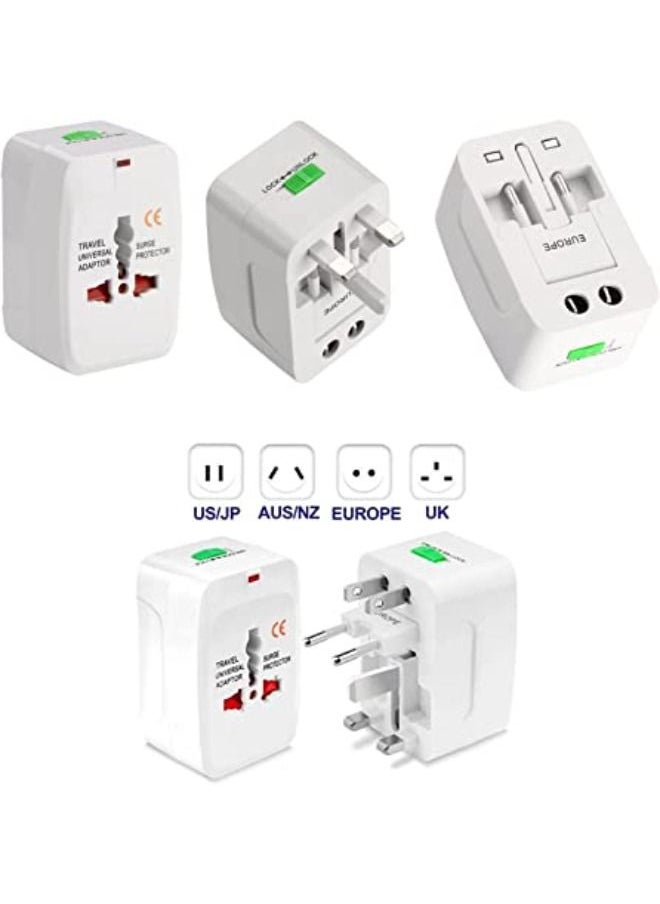 SHOPI All-In-One International Travel Power Charger Universal Adapter Plug White  - Image 3