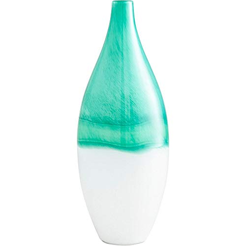 Cyan Design 09522 Extra Large Iced Marble Vase,Turquoise / White - Image 2