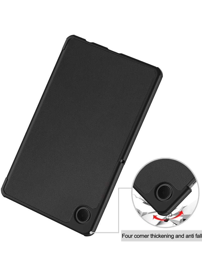 Wtech Samsung Galaxy Tab A9 Plus 5G 2023 (X216, X215, X210) 11.0 Inch Smart Flip Auto Awake/Auto Sleep Leather Texture with Pen Holder Case Cover - Black - Image 5