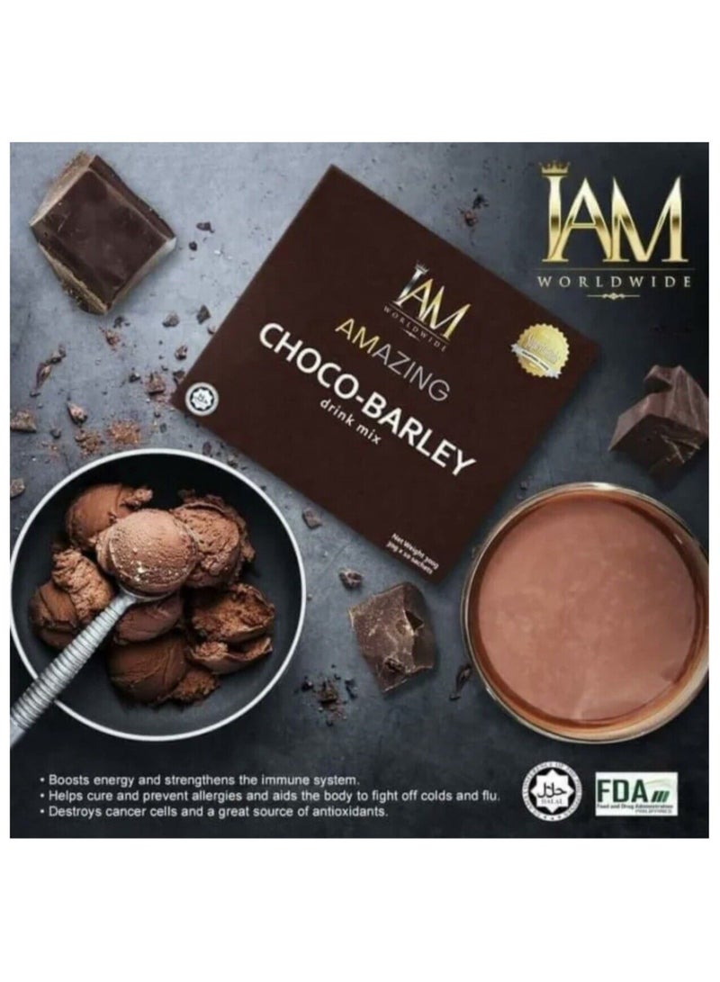 IAM Amazing Choco Barley Drink Mix with Stevia, Enriched with Fiber and Protein, Maintain Body Strength, Immunity Boost, Energy Enhancement, Antioxidant Power and Rejuvenating Effects, 200g. - Image 4
