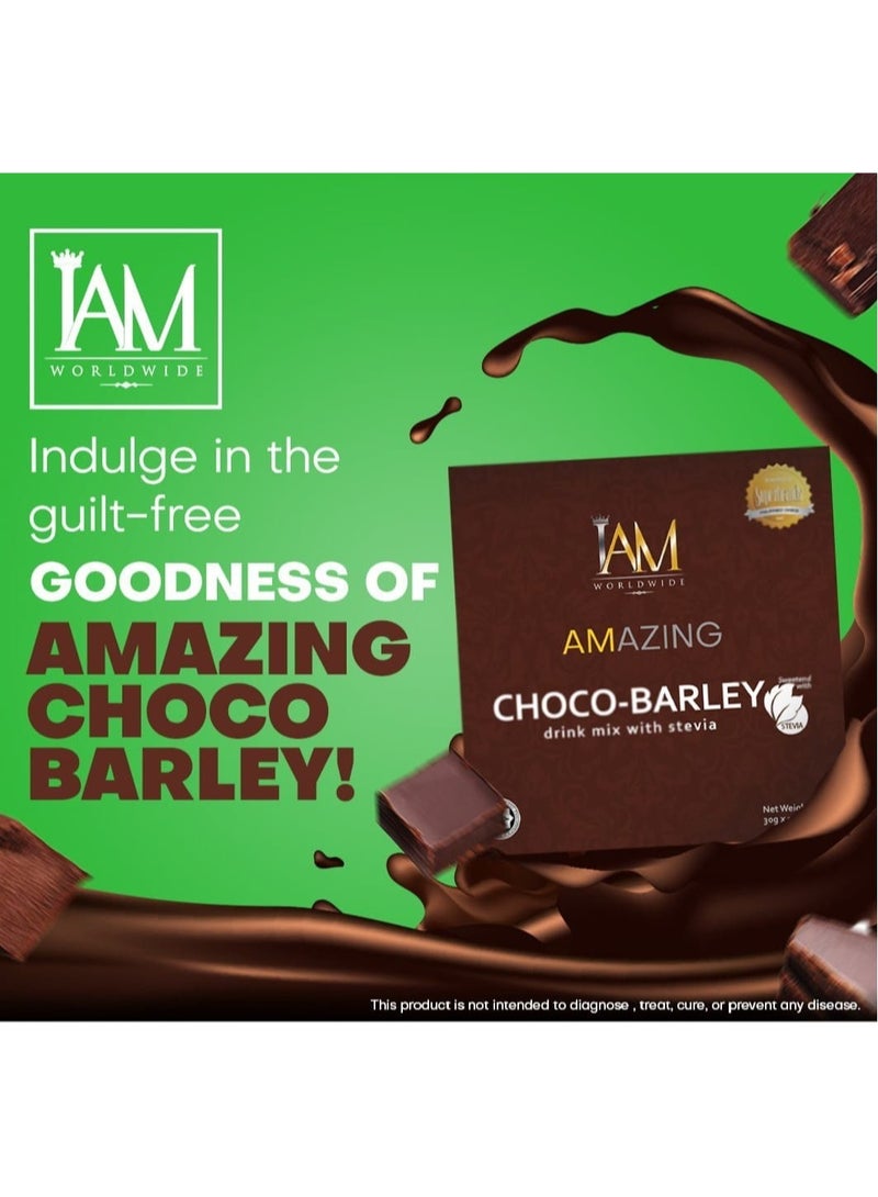 IAM Amazing Choco Barley Drink Mix with Stevia, Enriched with Fiber and Protein, Maintain Body Strength, Immunity Boost, Energy Enhancement, Antioxidant Power and Rejuvenating Effects, 200g. - Image 3
