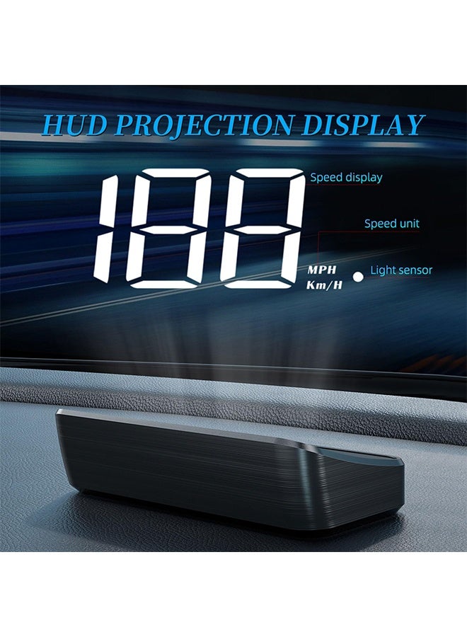 TodyJeyHo Heads Up Display for Cars, Digital Speedometer for Car, Bright Large Font, GPS Speedometer with auto-Sensing, Accurate Digital Speedometer, Speed MPH, USB Cable Plug and Play, Suitable for All Car Models - Image 3