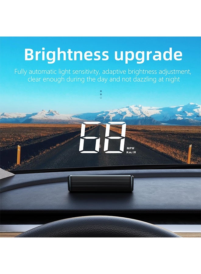 TodyJeyHo Heads Up Display for Cars, Digital Speedometer for Car, Bright Large Font, GPS Speedometer with auto-Sensing, Accurate Digital Speedometer, Speed MPH, USB Cable Plug and Play, Suitable for All Car Models - Image 4