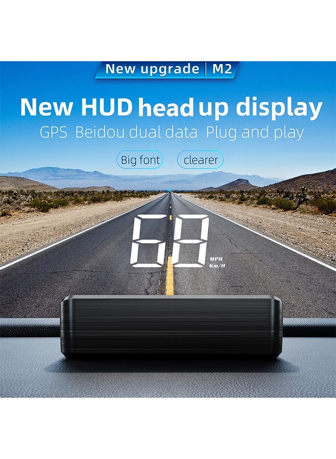 TodyJeyHo Heads Up Display for Cars, Digital Speedometer for Car, Bright Large Font, GPS Speedometer with auto-Sensing, Accurate Digital Speedometer, Speed MPH, USB Cable Plug and Play, Suitable for All Car Models - Image 2