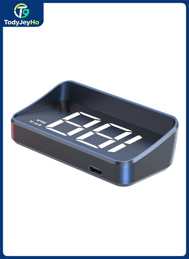 TodyJeyHo Heads Up Display for Cars, Digital Speedometer for Car, Bright Large Font, GPS Speedometer with auto-Sensing, Accurate Digital Speedometer, Speed MPH, USB Cable Plug and Play, Suitable for All Car Models - Image 1