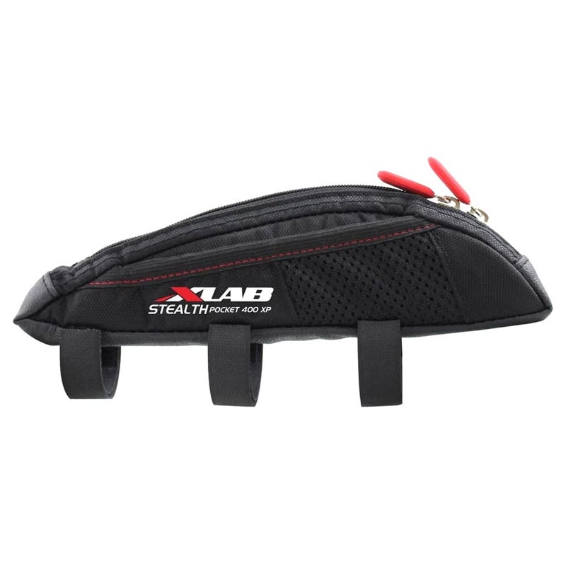 XLAB Stealth Pocket 400 XP – Strap Mounted Aerodynamic Top Tube Bag with Exterior Mesh Pockets for Triathlon and Gravel Bikes - Image 5