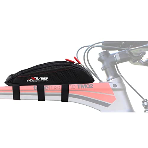 XLAB Stealth Pocket 400 XP – Strap Mounted Aerodynamic Top Tube Bag with Exterior Mesh Pockets for Triathlon and Gravel Bikes - Image 2