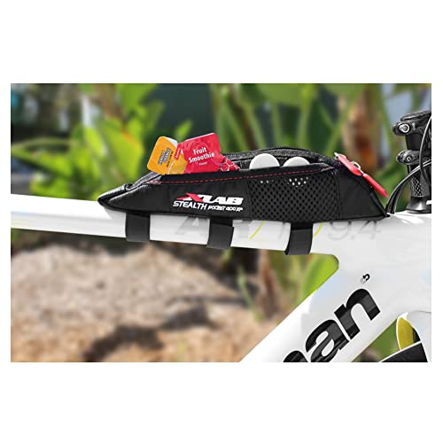 XLAB Stealth Pocket 400 XP – Strap Mounted Aerodynamic Top Tube Bag with Exterior Mesh Pockets for Triathlon and Gravel Bikes - Image 4