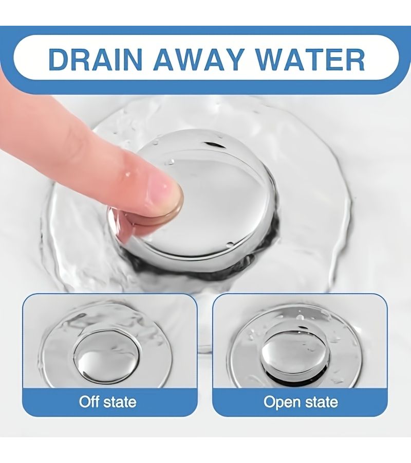 Bathroom Sink Stopper Hair Catcher 4pcs Easy Install Pop Up Universal Sink Drain Plug Strainer With Removable Filter Basket - Image 5