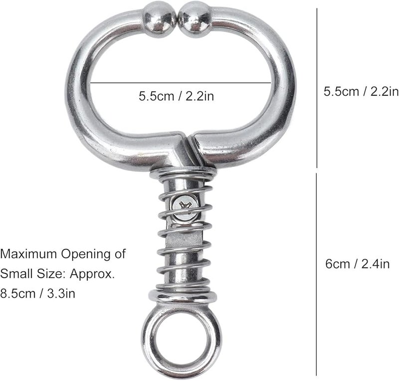 حلقة أنف ثور الربيع الصغيرة من الفولاذ المقاوم للصدأ، كماشة أنف البقر الأوتوماتيكية، مشبك جر الماشية - Image 5