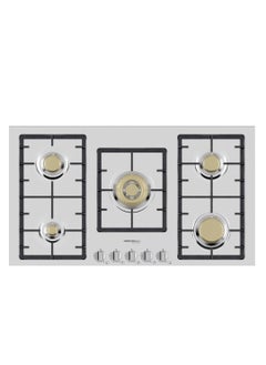 MASTERgas Gas hob 90cm 5 brass burners cast iron pan support - auto ignition 1 triple ring burner - front knob Made in Italy  - Image 1