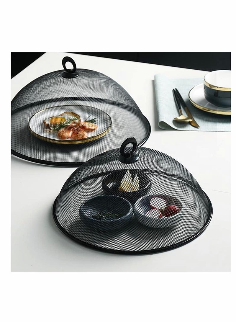 Stainless Steel Mesh Food Cover, Outdoor Reusable Food Tent Umbrella - 11.8Inch Diameter, Black Color(KeyEvent: food cover, stainless steel, outdoor, reusable, umbrella, black color) - Image 3