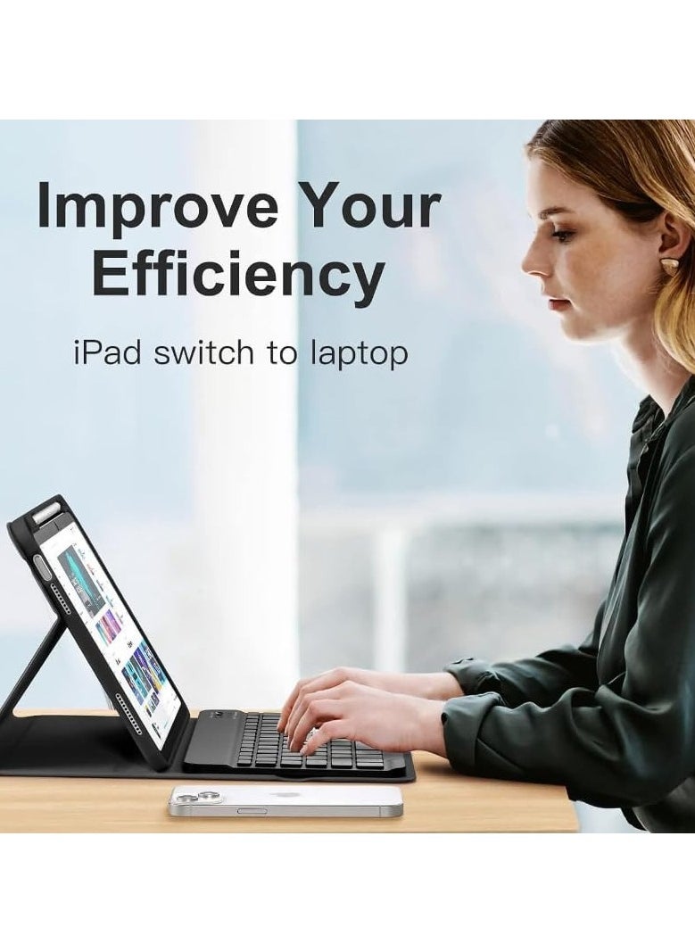 General Case Compatible with IPad 11th Generation 11 Inch A16 2025 with Detachable Wireless Bluetooth Keyboard and Protective Case Cover with Pen Slot  - Image 3