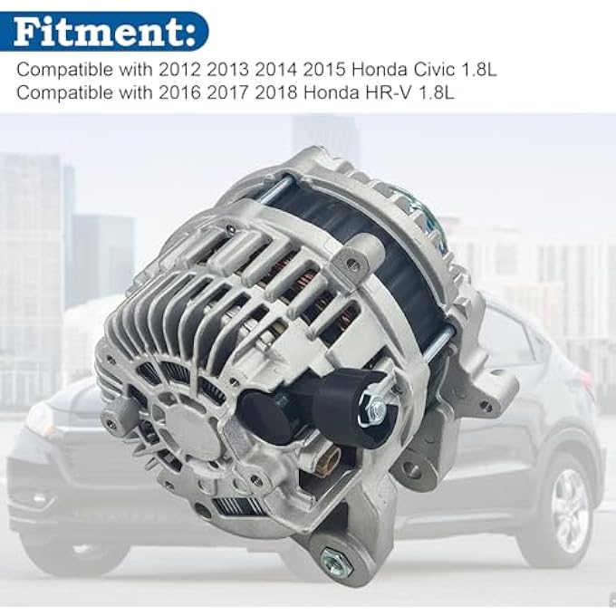 sen SHOW 11537N Alternator 95A Compatible with 2012-2015 Honda Civic,2016-2018 Honda HR-V,1.8L Replacement A5TJ0191 31100-R1A-A01 - Image 2
