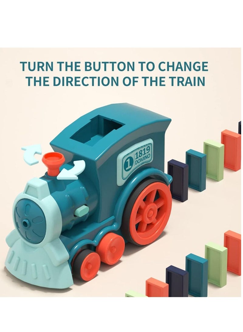 MIXDE Toy Set for Kids - 120pcs Domino Blocks Set Building and Stacking Toy, Automatic Domino Train Creative Kids Games Gift for Boy Gril Ages 3+ - Image 3