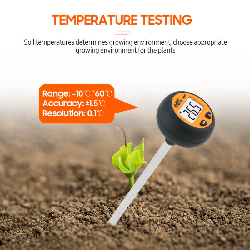 SMART SENSOR PH328 Digital Backlight Soil Tester 3 in 1 PH/ / Temperature Multifunction Portable Soil PH Test Probe Temp Humidity Meter for Agriculture Seedling Garden Planting Greenhouse - Image 5
