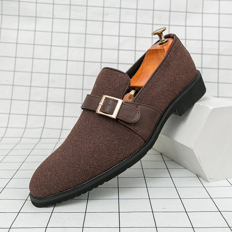 Men'S Shoes, Retro Casual Shoes, Men'S British Business Leather Shoes, Men'S Large Size Matte Solid Color Pointed Toe Formal Leather Shoes - Image 4