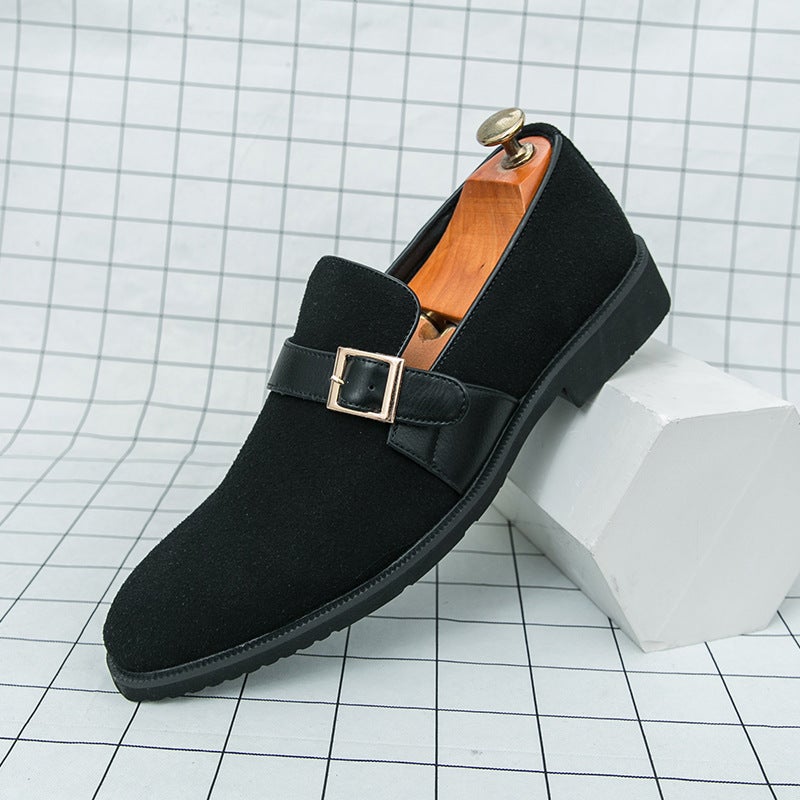 Men'S Shoes, Retro Casual Shoes, Men'S British Business Leather Shoes, Men'S Large Size Matte Solid Color Pointed Toe Formal Leather Shoes - Image 5