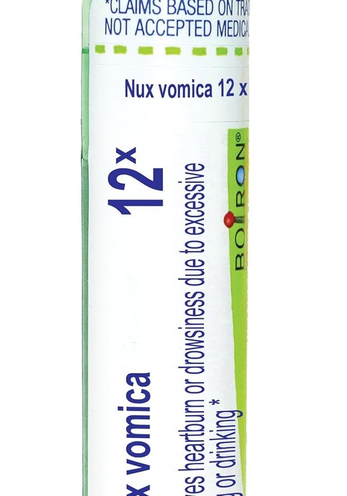 Boiron Nux Vomica 12X Homeopathic Medicine for Heartburn and Drowsiness - 80 Pellets - Image 1