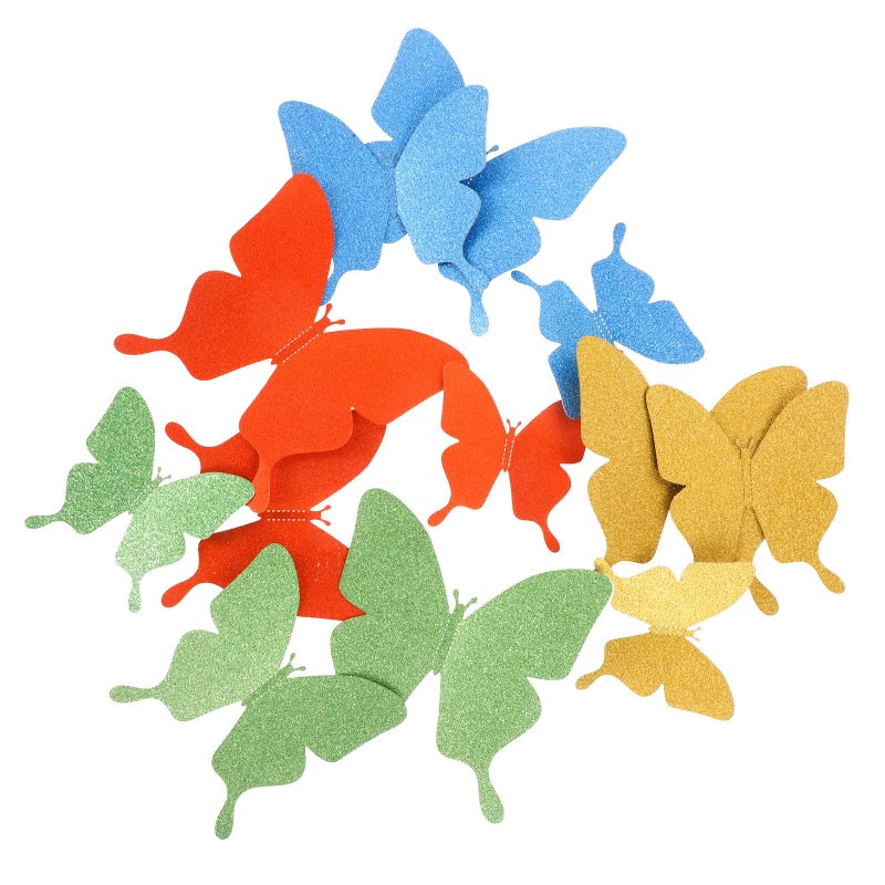12Pcs Removable 3D Colorful PVC Butterfly Wall Stickers For Bedroom Kids Room Decoration - Image 2